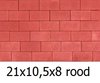 21x10,5x8cm rood