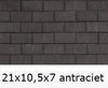 21x10,5x7cm antraciet