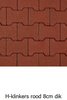 H-klinkers rood 8cm dik 20x16,4/11,7x8cm