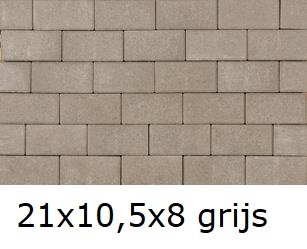 21x10,5x8cm grijs