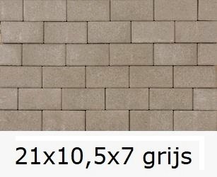 21x10,5x7cm grijs