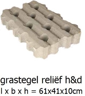 grastegel 61x41x10cm