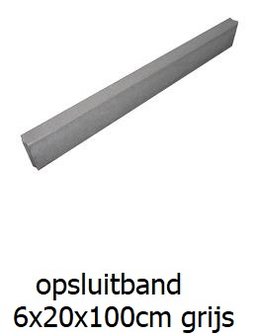 opsluitband 6x20x100cm grijs