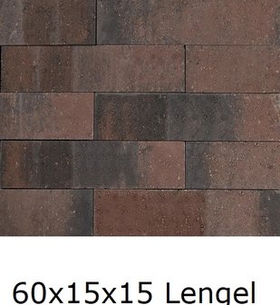 15x15x60cm stapelblok wallblock lengel brons