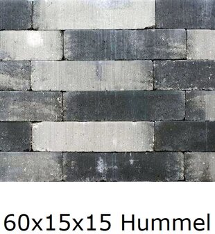 15x15x60cm stapelblok wallblock zeeuws bont old hummel brokkelrand