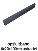 opsluitband 6x20x100cm antraciet