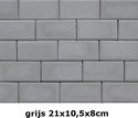 21x10,5x8cm grijs volledige kleuring